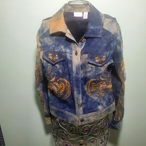 Acid wash jean jacket